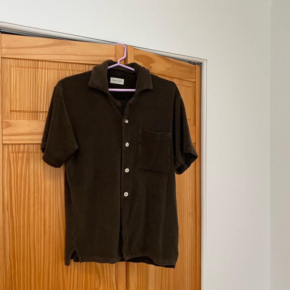 JAMES STREET terry cloth blouse